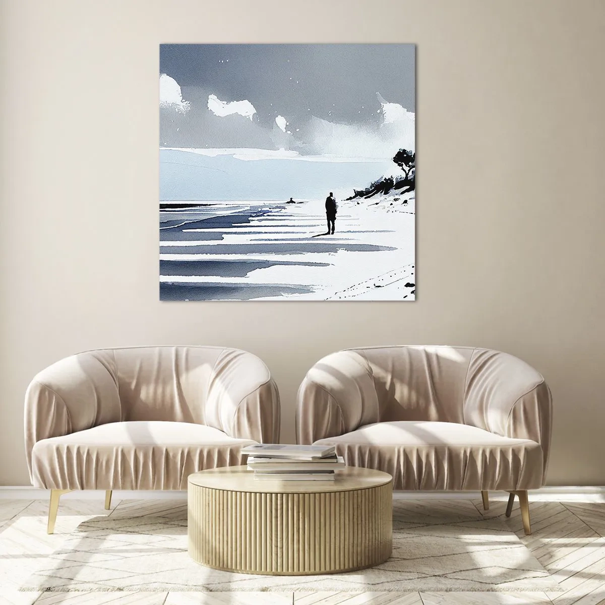 Glasbild - Bild auf glas - Allein sein - 50x50 cm