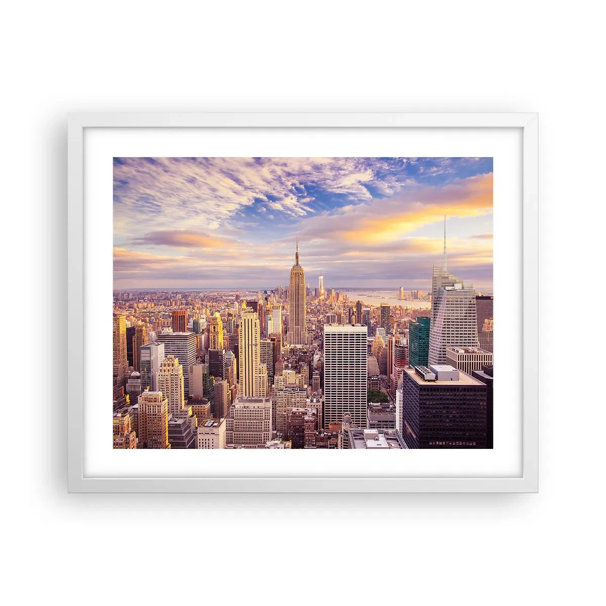 Poster in einem weißen Rahmen - Nur nach den Wolken greifen - 50x40 cm