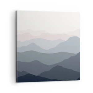 Bild auf Leinwand - Leinwandbild - Wellen der Berge - 60x60 cm