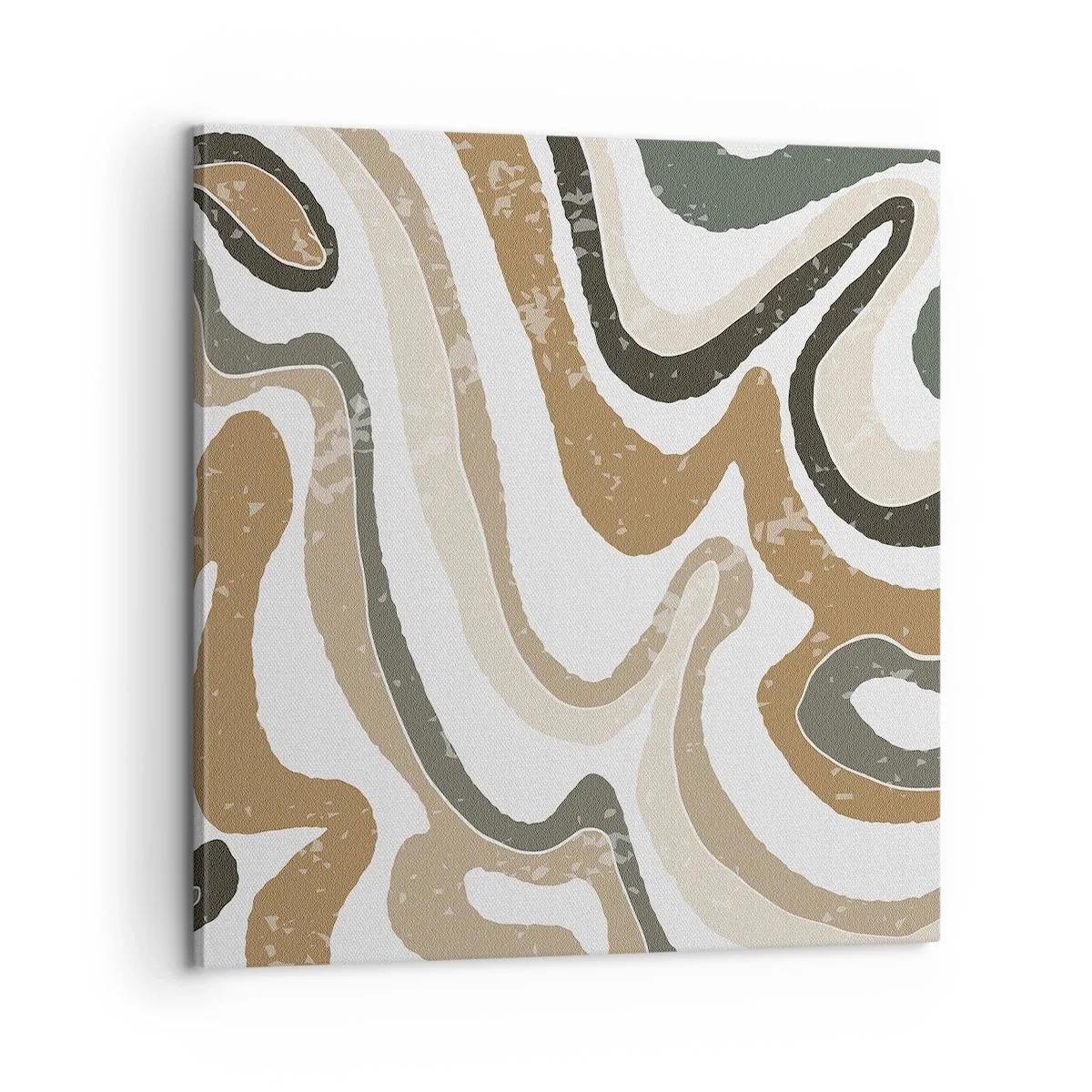 Bild auf Leinwand - Leinwandbild - Mäander in Erdfarben - 60x60 cm