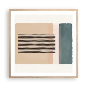 Poster in einem Rahmen aus heller Eiche - Alles ist in Ordnung - 60x60 cm