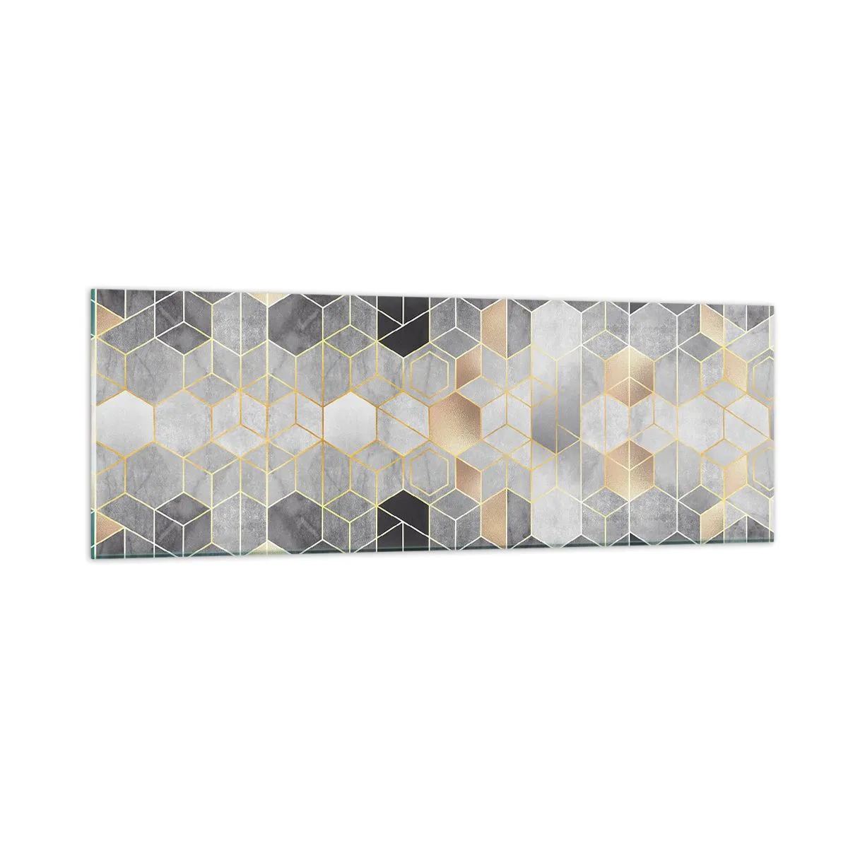 Glasbild - Bild auf glas - Diamant-Komposition - 90x30 cm