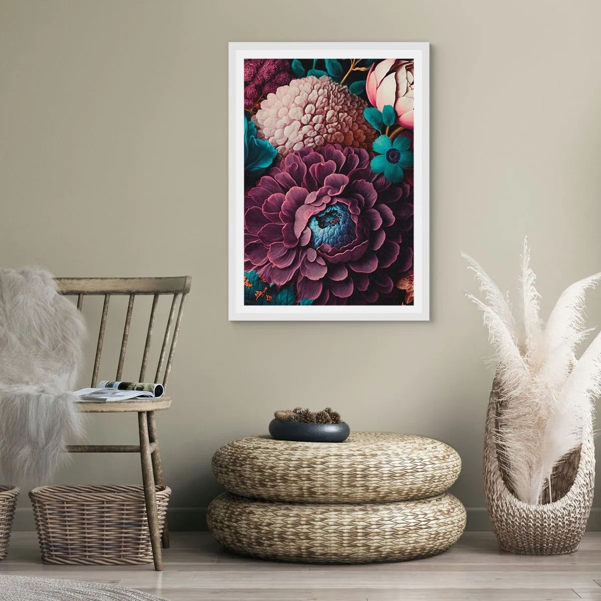 Poster in einem weißen Rahmen - Natur in Hülle und Fülle - 40x50 cm