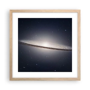 Poster in einem Rahmen aus heller Eiche - Vor langer Zeit in einer weit entfernten Galaxie ... - 40x40 cm