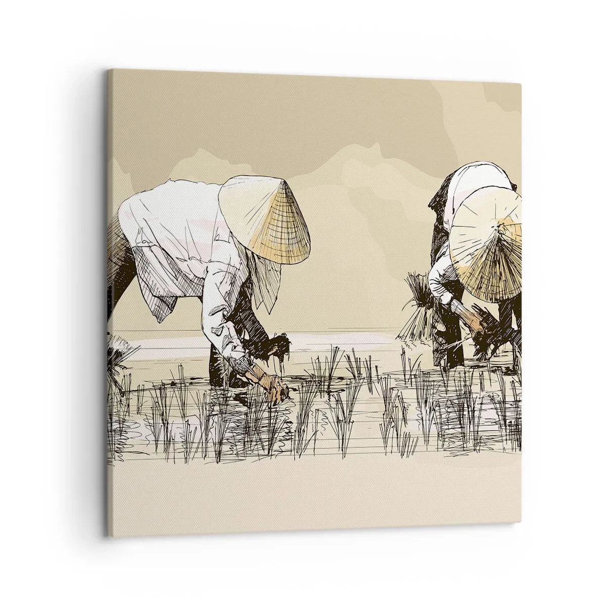 Bild auf Leinwand - Leinwandbild - Erfolgreiche Ernte - 50x50 cm