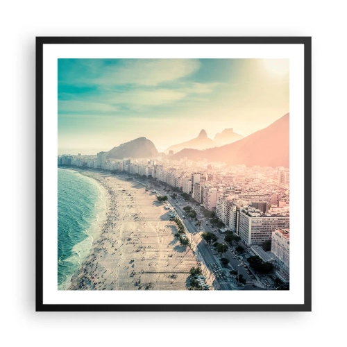 Poster in einem schwarzem Rahmen - Ewiger Urlaub in Rio - 60x60 cm