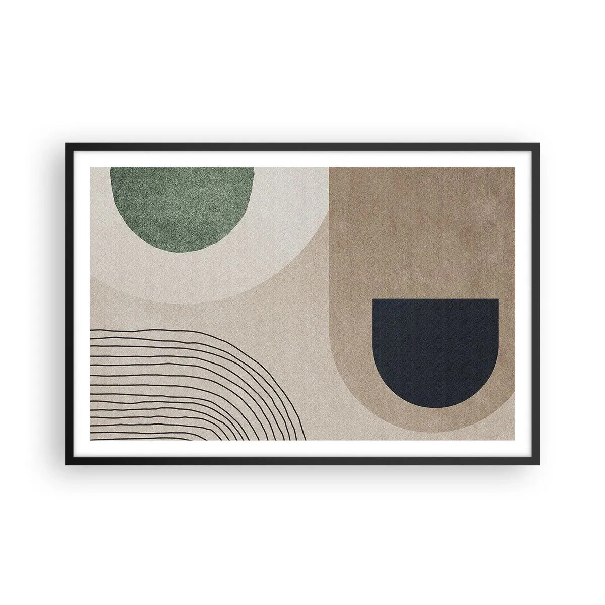 Poster in einem schwarzem Rahmen - Sanftheit des Ovals - 91x61 cm