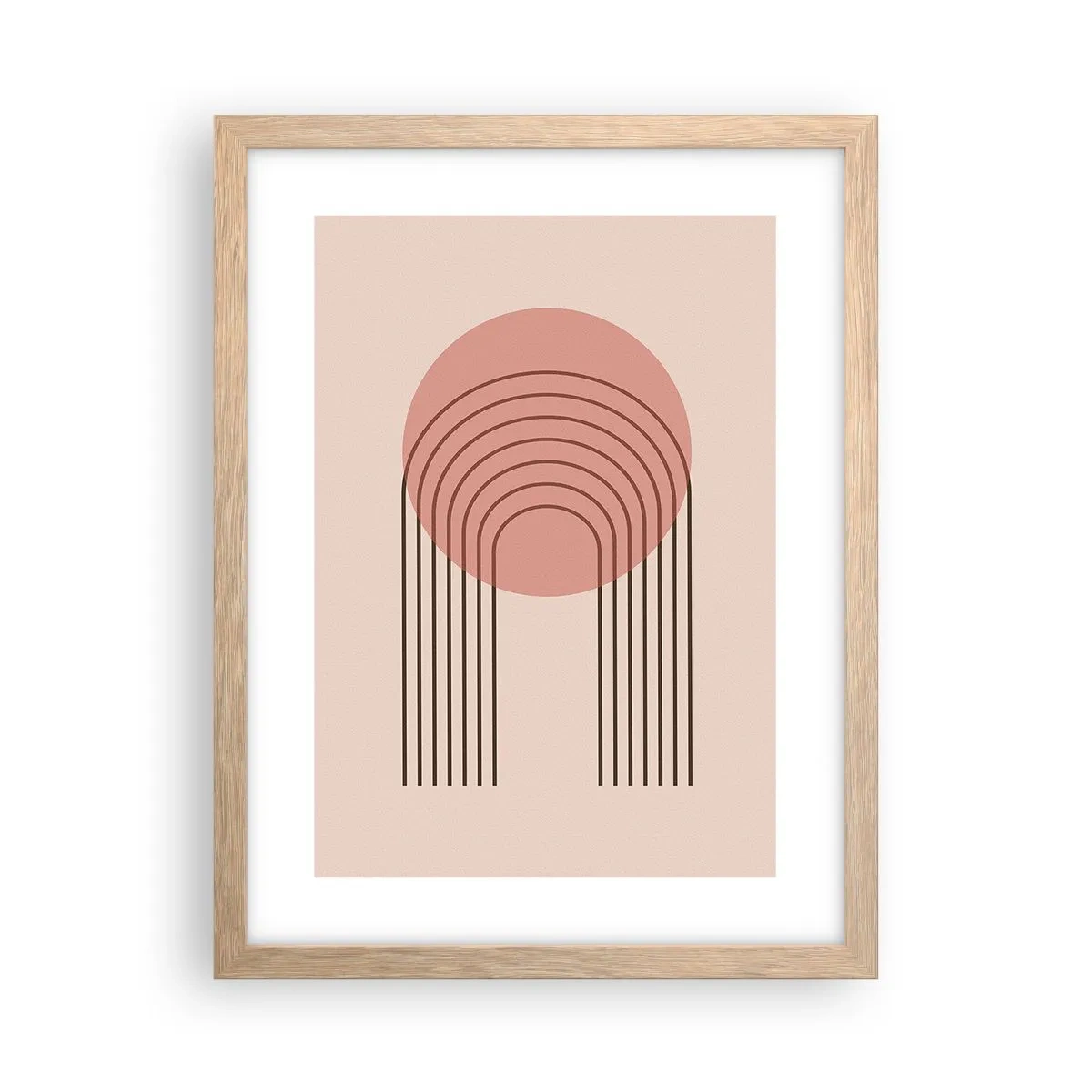 Poster in einem Rahmen aus heller Eiche - Unwiderstehliche Anziehungskraft - 30x40 cm