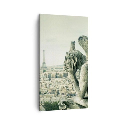 Bild auf Leinwand - Leinwandbild - Pariser Plaudern - 45x80 cm
