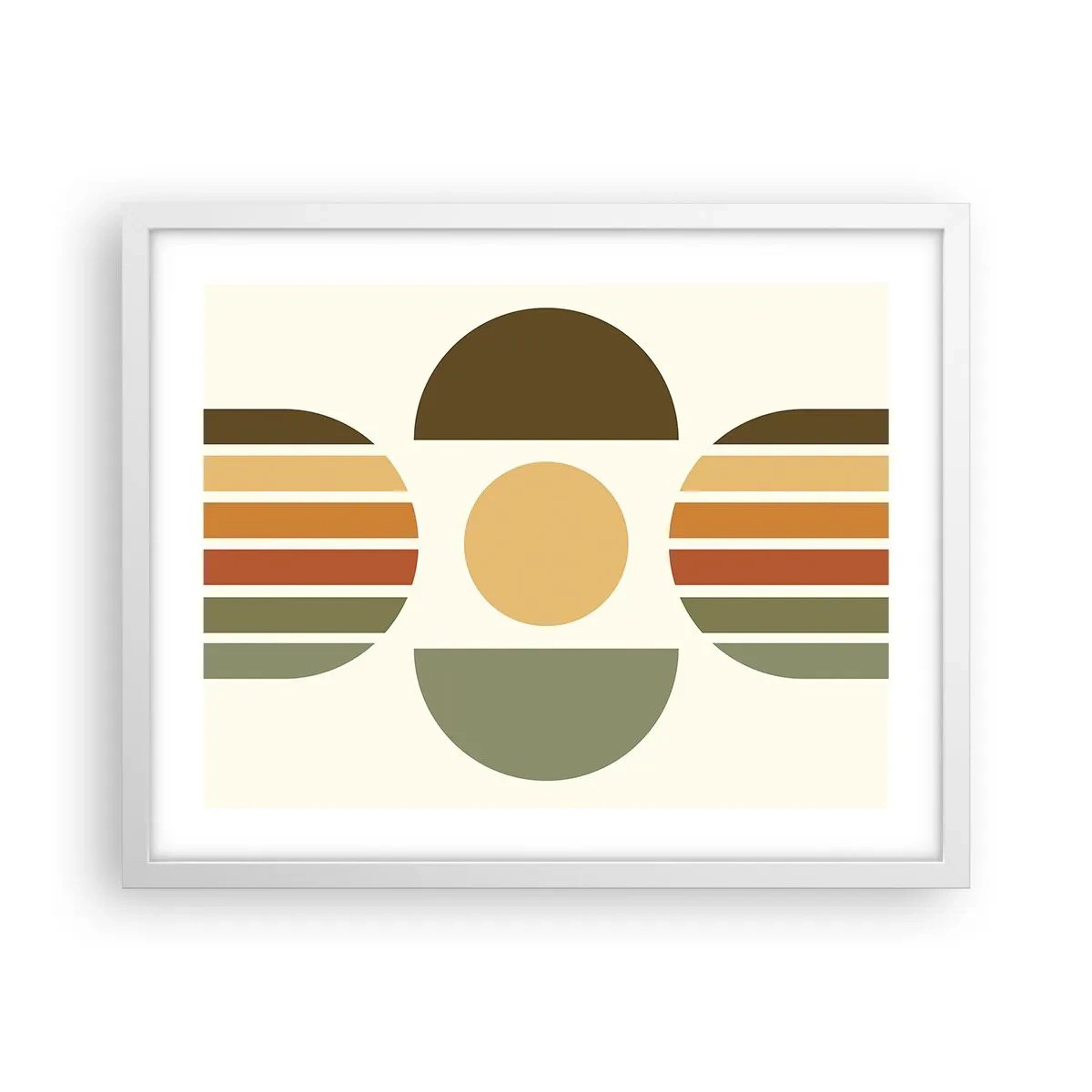 Poster in einem weißen Rahmen - In Erdtönen - 50x40 cm