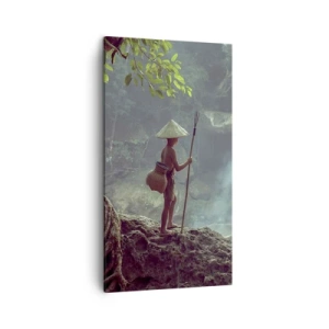 Bild auf Leinwand - Leinwandbild - Befreundet mit der Natur - 45x80 cm
