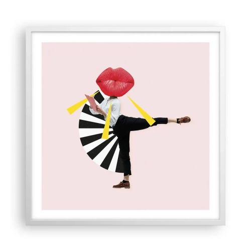 Poster in einem weißen Rahmen - Surreale Pop-Art - 60x60 cm