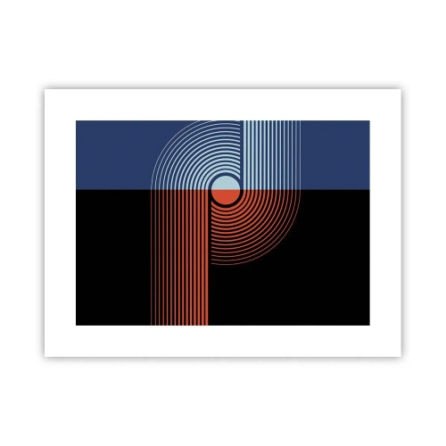 Poster - In einer geometrischen Umarmung - 40x30 cm