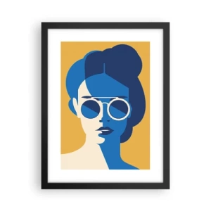 Poster in einem schwarzem Rahmen - Urlaubslook - 30x40 cm