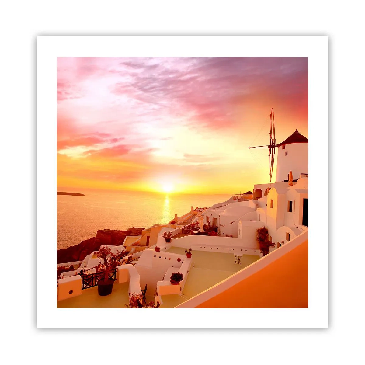 Poster - In Weiß und Gold schmelzen - 50x50 cm