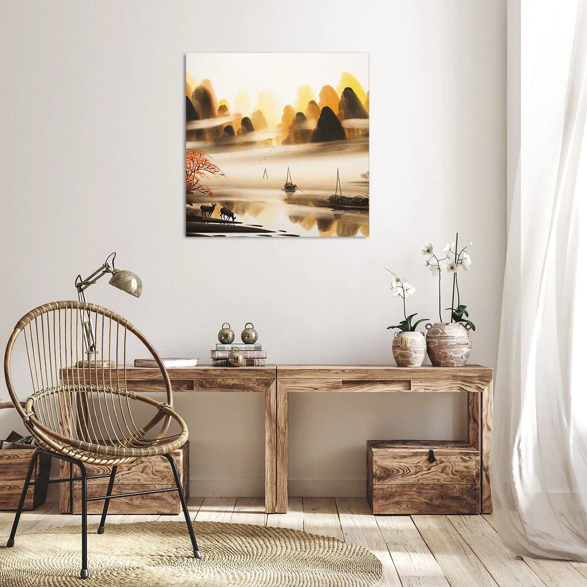 Bild auf Leinwand - Leinwandbild - Weiter als im Fernosten - 40x40 cm