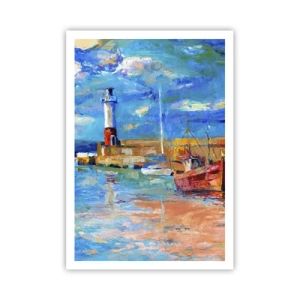 Poster - Ein Nachmittag in der Regenbogenbucht - 70x100 cm