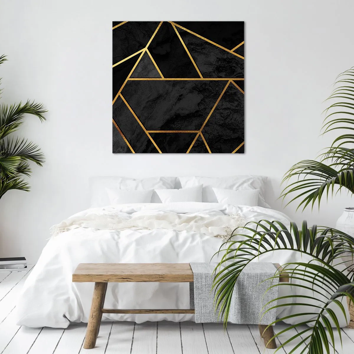 Bild auf Leinwand - Leinwandbild - Dunkelheit und Glanz - 70x70 cm