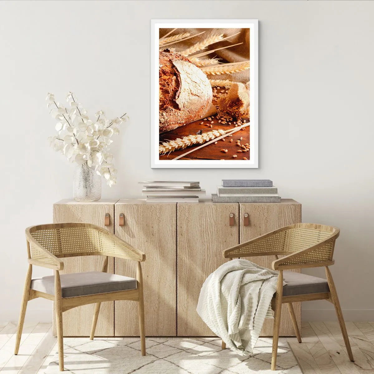 Poster in einem weißen Rahmen - Appetitanregend, duftend, knackig - 50x70 cm