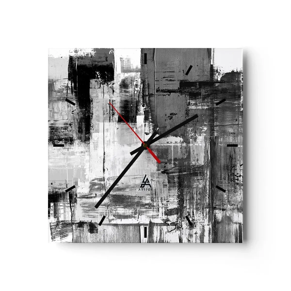 Wanduhr - Glasuhr - Wunderschönes Grau - 40x40 cm