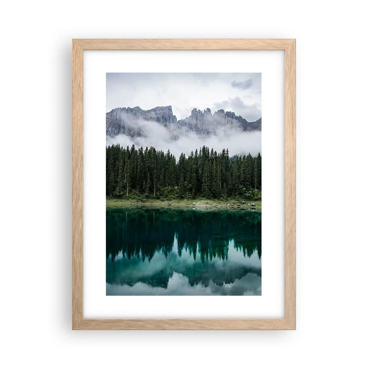 Poster in einem Rahmen aus heller Eiche - Leise, leise, lass uns das Trinkwasser nicht wecken ... - 30x40 cm