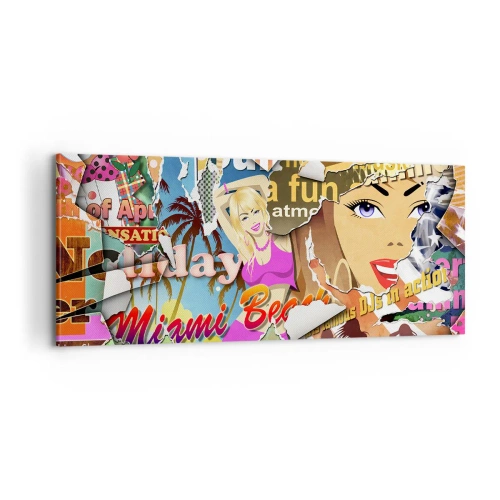 Bild auf Leinwand - Leinwandbild - Sommer Rückblicke - 100x40 cm