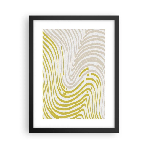 Poster in einem schwarzem Rahmen - Komposition mit sanfter Biegung - 30x40 cm