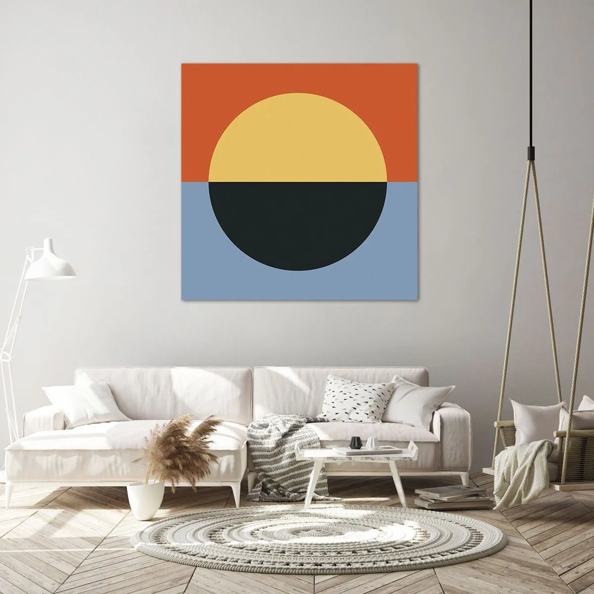 Bild auf Leinwand - Leinwandbild - Eine Komposition aus Wärme und Kühle - 70x70 cm