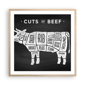 Poster in einem Rahmen aus heller Eiche - Metzger Grundierung - 60x60 cm