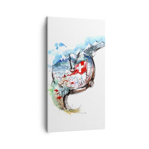 Bild auf Leinwand - Leinwandbild - Der Geist der Schweiz - 45x80 cm