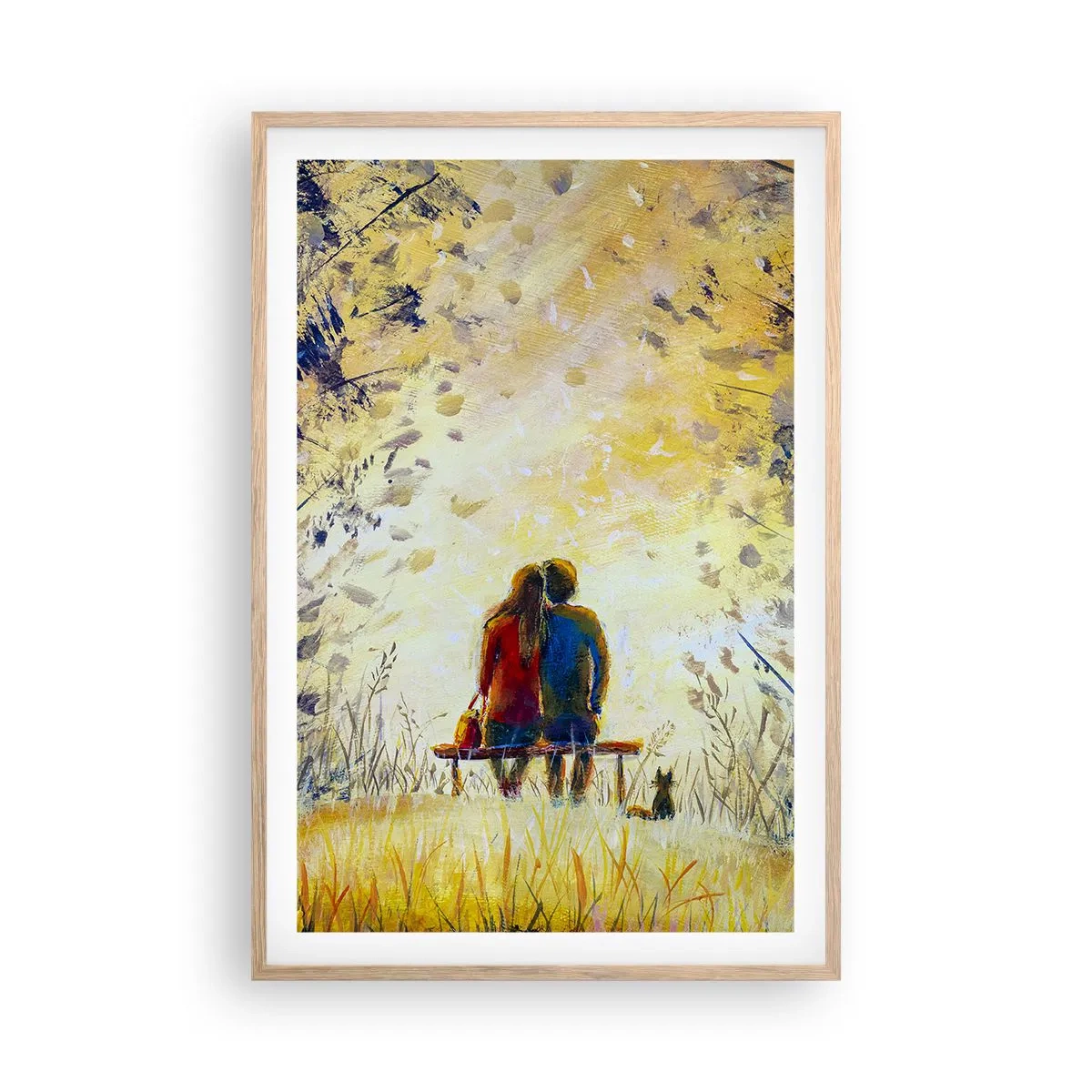 Poster in einem Rahmen aus heller Eiche - Magischer Augenblick - 61x91 cm