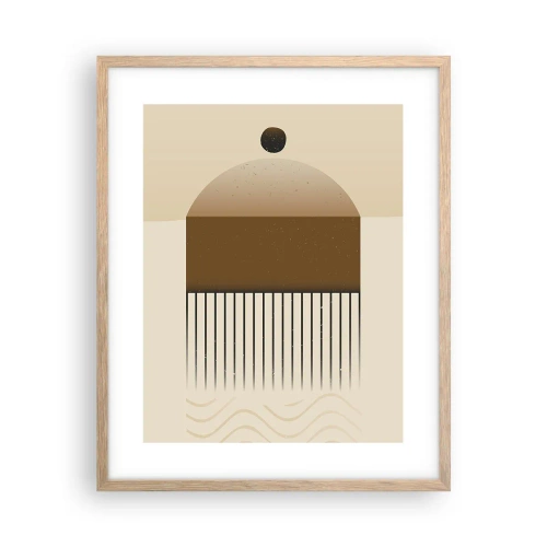 Poster in einem Rahmen aus heller Eiche - Verschiedene Staaten - 40x50 cm