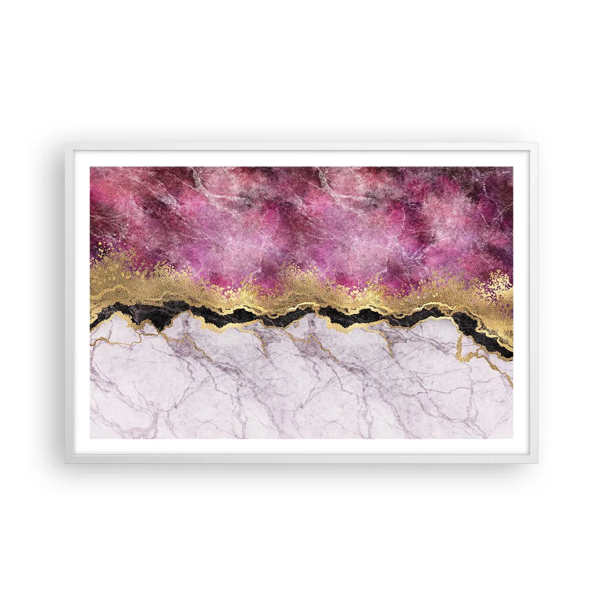 Poster in einem weißen Rahmen - An der Grenze - 91x61 cm