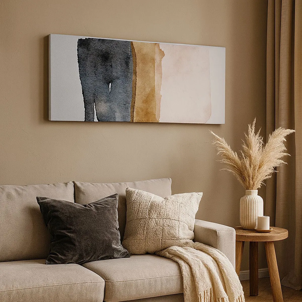 Bild auf Leinwand - Leinwandbild - Die Komposition der Farben der Erde - 100x40 cm