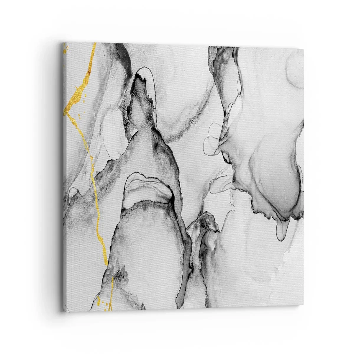 Bild auf Leinwand - Leinwandbild - Komposition mit Goldmotiv - 70x70 cm