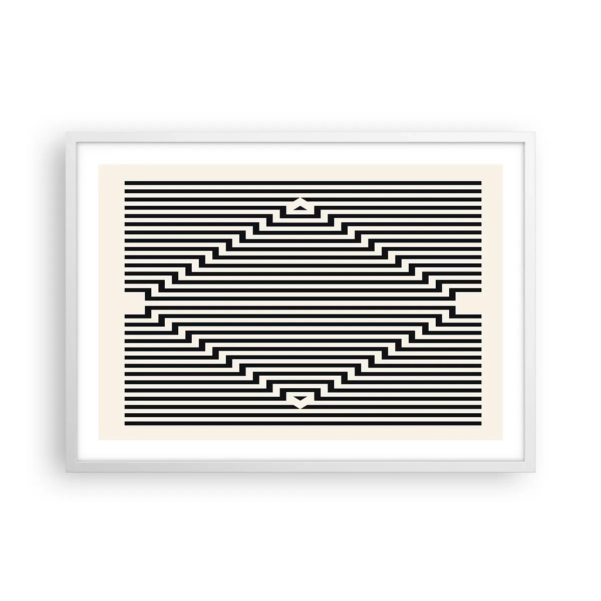 Poster in einem weißen Rahmen - Geometrische Illusion - 70x50 cm