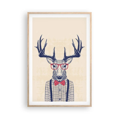 Poster in einem Rahmen aus heller Eiche - Eine lustige Extravaganz - 61x91 cm