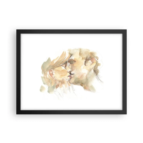 Poster in einem schwarzem Rahmen - Hälfte gefunden? - 40x30 cm