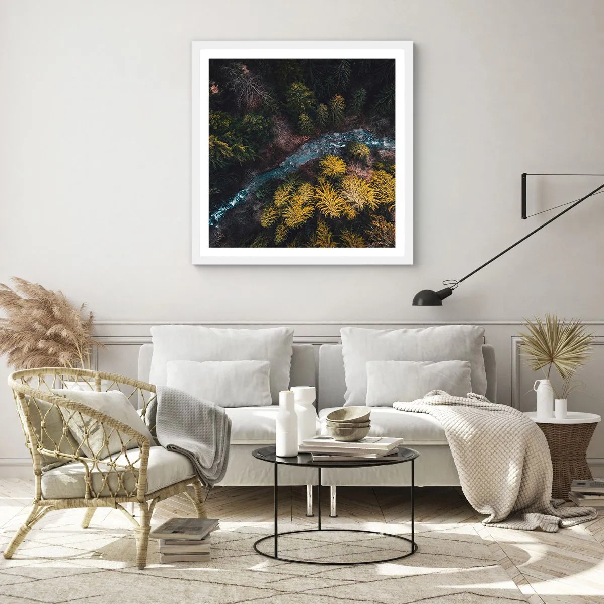 Poster in einem weißen Rahmen - Schnell und immer schneller - 60x60 cm