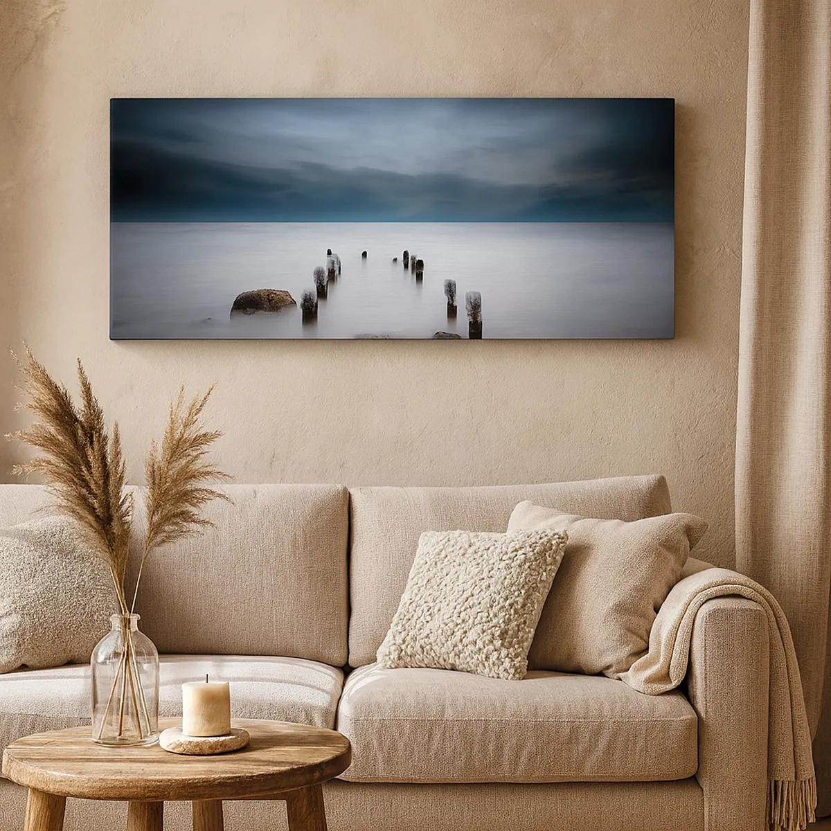 Bild auf Leinwand - Leinwandbild - Nachdenklicher See - 30x30 cm