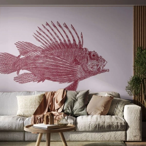 Selbstklebende Fototapete Deluxe Sticker - Bewohner exotischer Gewässer - Fisch, Rotfeuerfisch, Tropisch - 100x70 cm