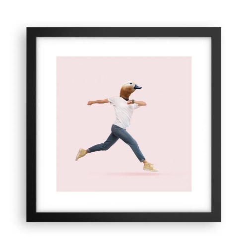 Poster in einem schwarzem Rahmen - Eine Prise Absurdität - 30x30 cm