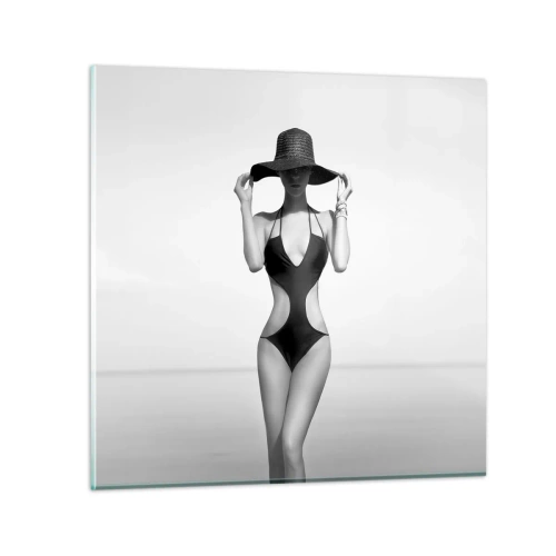 Glasbild - Bild auf glas - Mein Name ist: Eleganz - 60x60 cm