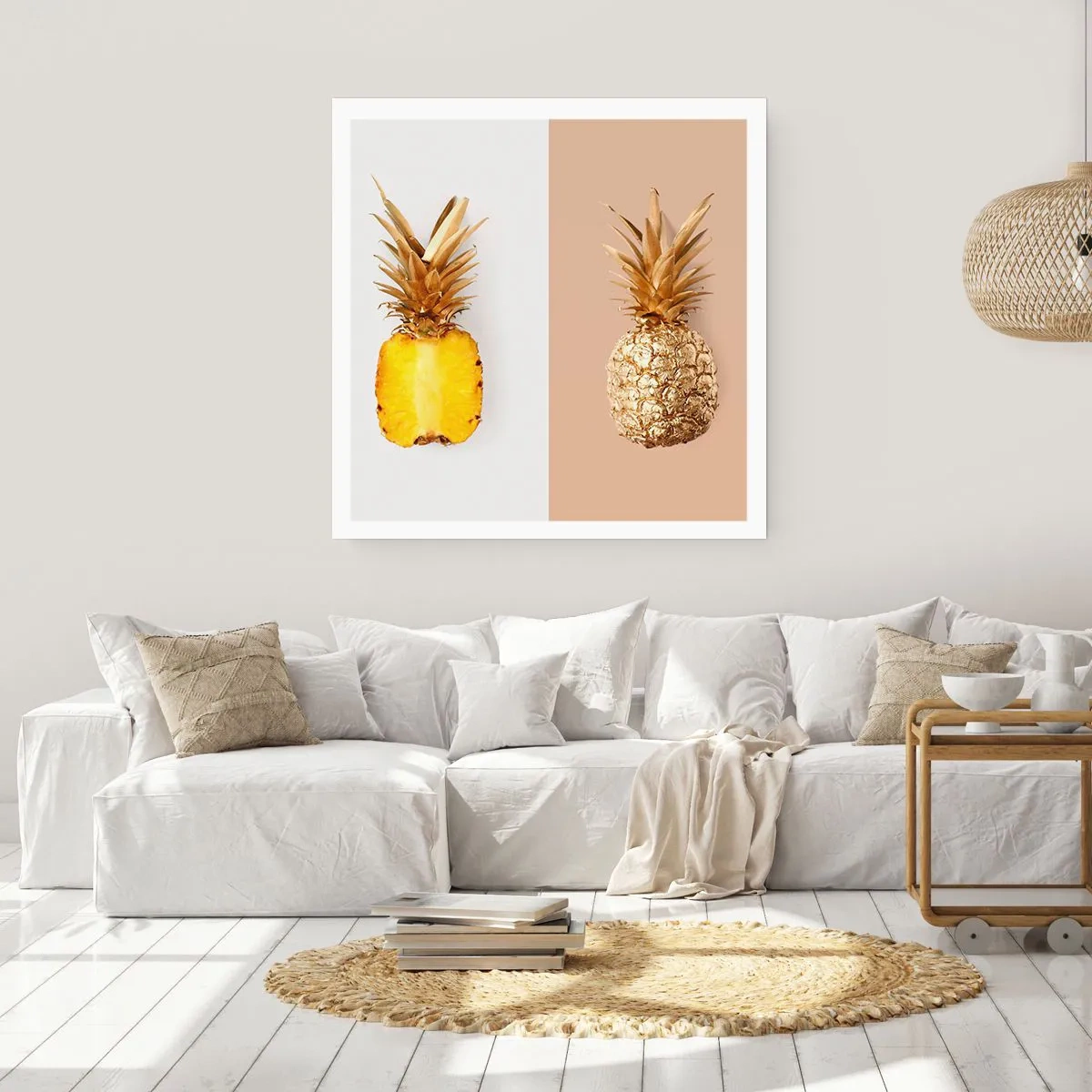 Poster - Ananas für uns - 40x40 cm
