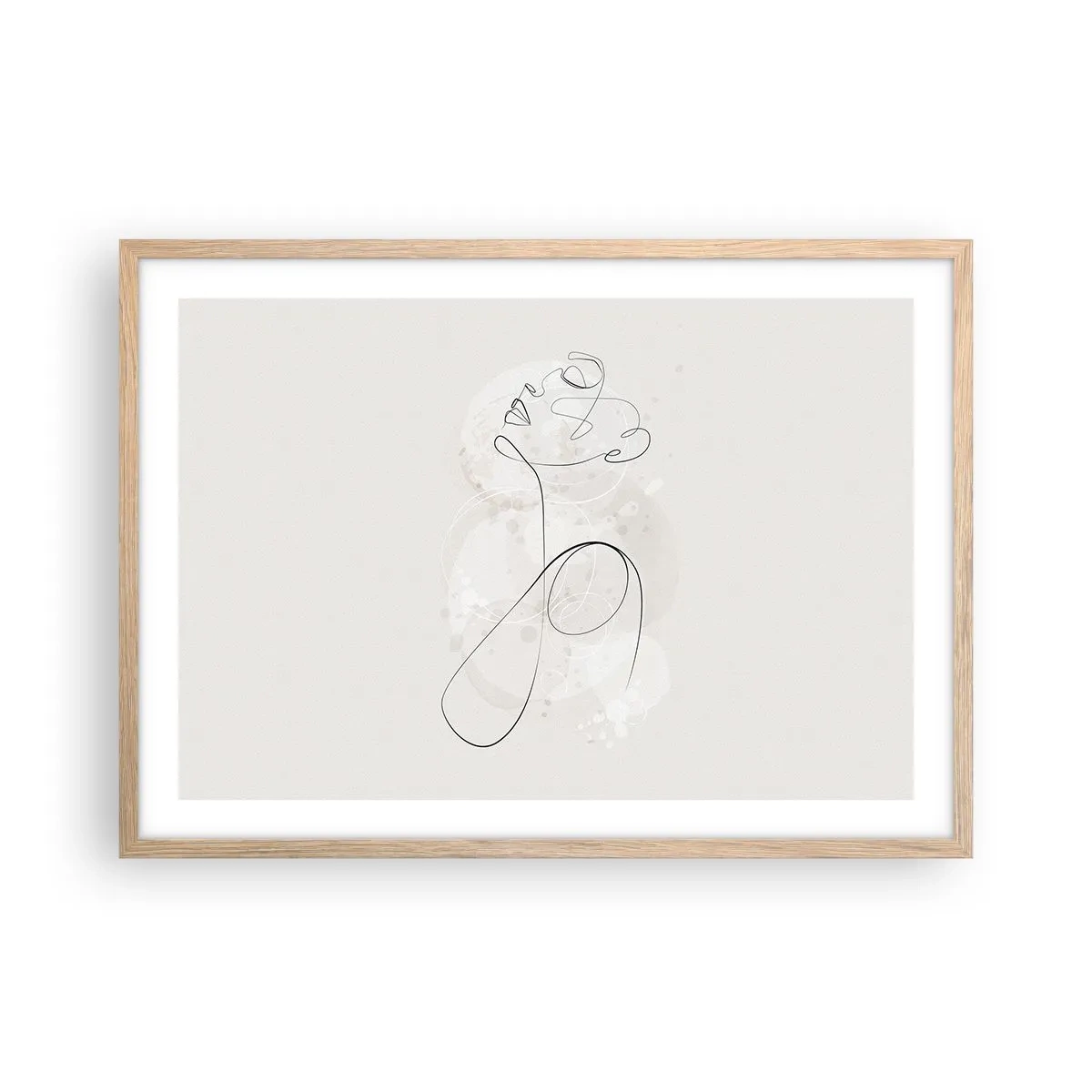 Poster in einem Rahmen aus heller Eiche - Die Spirale der Schönheit - 70x50 cm