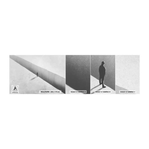 Fototapeten Muster Selbstklebend Deluxe Sticker - Klares Ziel - Abgrund, Minimalismus, Mann - 100x30 cm