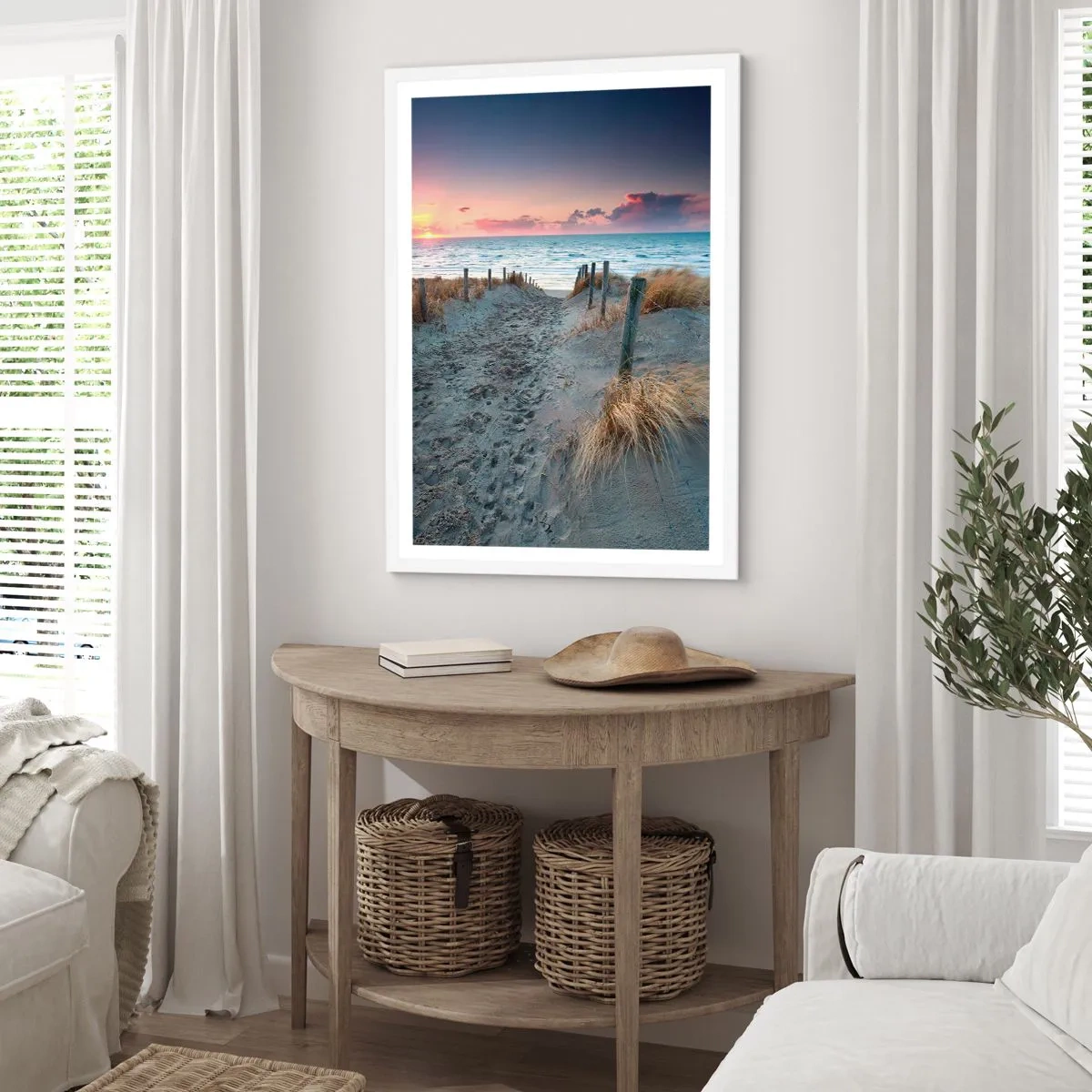 Poster in einem weißen Rahmen - Du hast einen Regenbogen aus strahlendem Licht verschüttet ... - 40x50 cm