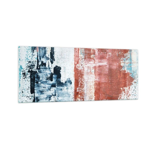 Glasbild - Bild auf glas - Fünfzig-Fünfzig abstrakt - 100x40 cm