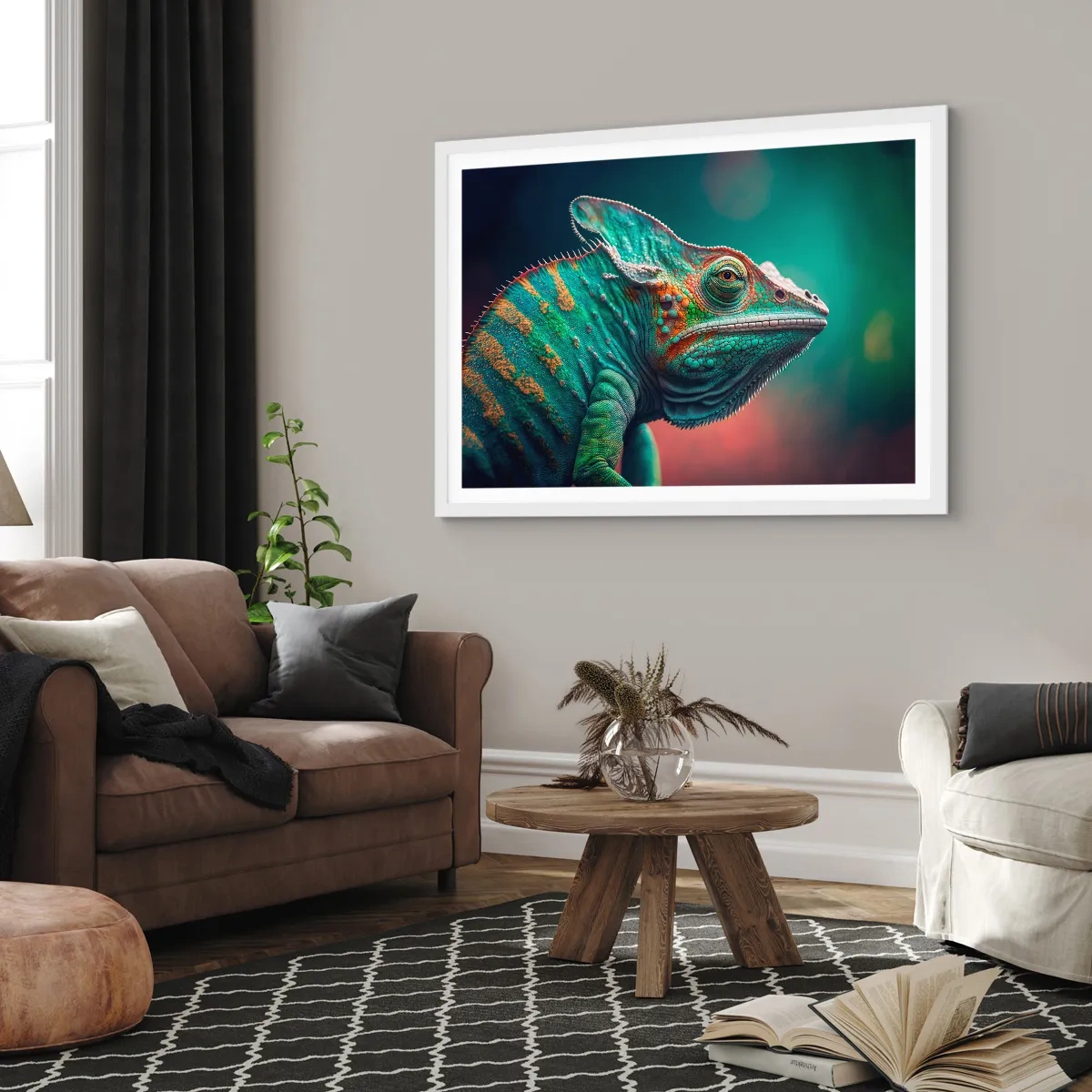 Poster in einem weißen Rahmen - Siehst du mich? Nicht gut… - 40x30 cm