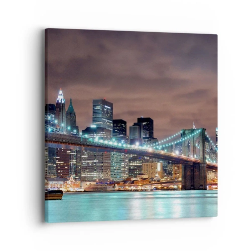 Bild auf Leinwand - Leinwandbild - Lichter der Großstadt - 40x40 cm